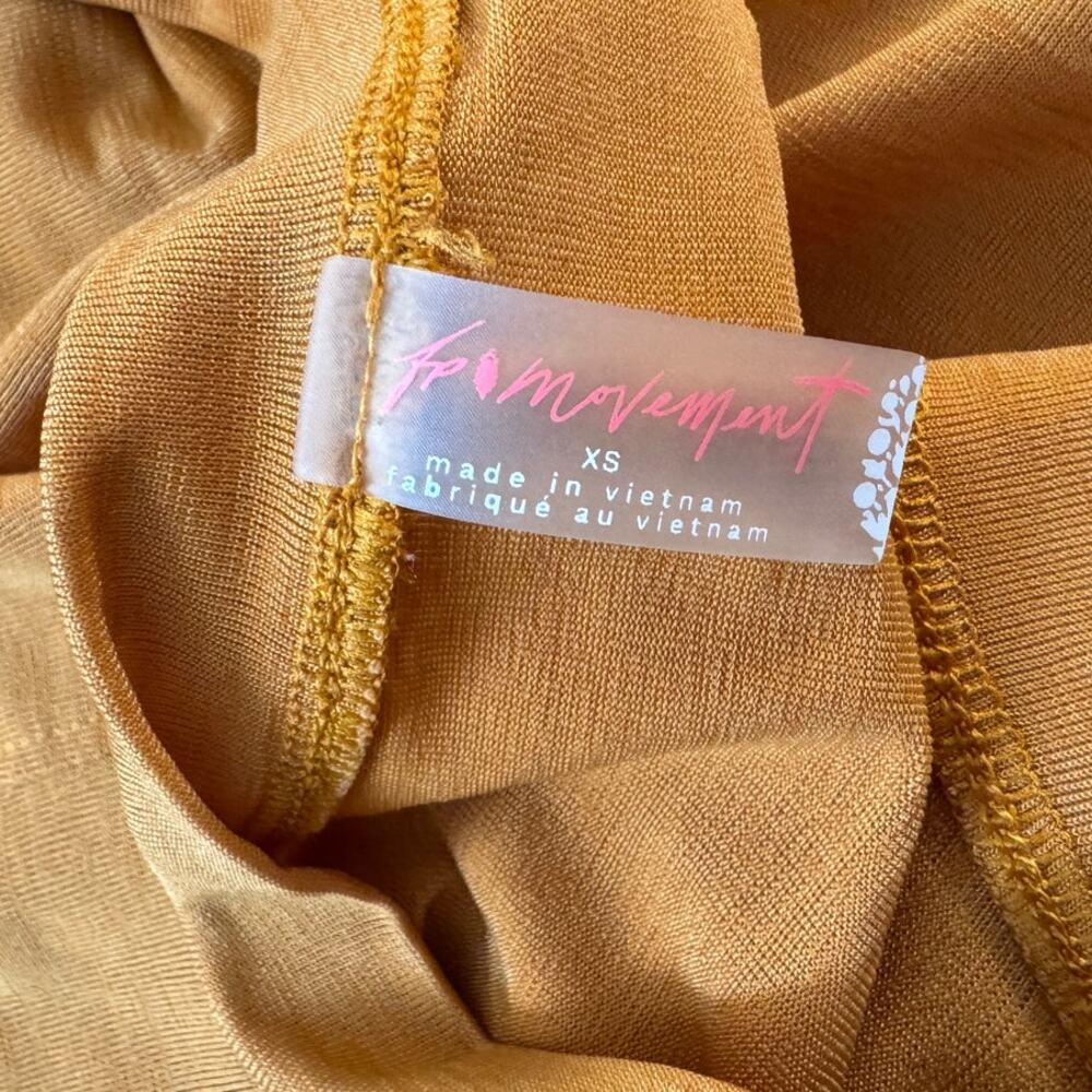 Free people Movement Tempo UV Protection Long Sleeve Tee Breezy Athletic Mustard - Picture 3 of 7